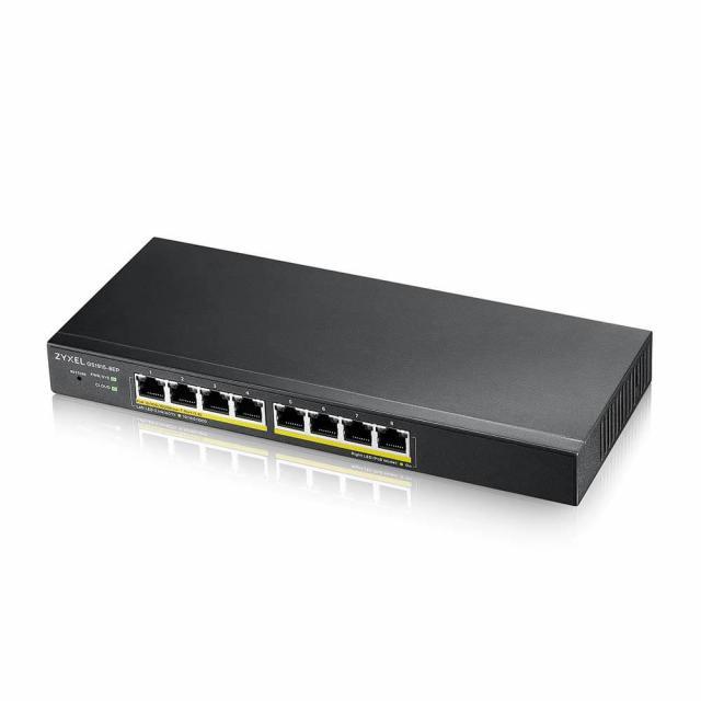 Суич ZyXEL GS1915-8EP, 8-портов, Gigabit, Управляем, PoE