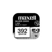 Бутонна батерия сребърна MAXELL SR-41 SW /384/ AG3   1.55V