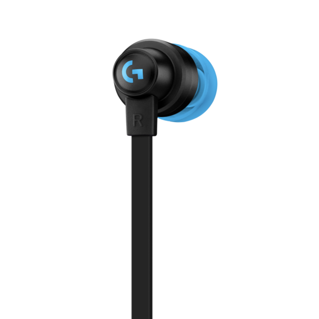 Геймърски слушалки с микрофон Logitech G333 In-ear 3.5 mm + USB-C adapter, тапи жични, черни