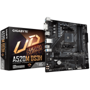 Дънна платка GIGABYTE A520M-DS3H V2, Socket AM4, mATX, 4xDDR4, M.2