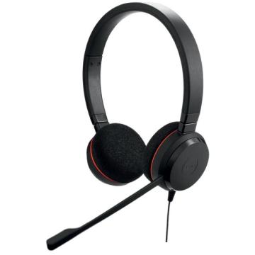 Слушалки Jabra Evolve 20 Stereo Microsoft Teams Optimized, Микрофон, Черни 