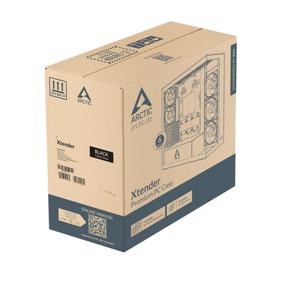 Кутия за компютър Arctic Xtender - Black Mid-Tower