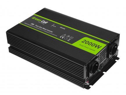 Инвертор GREEN CELL 24V 2000W /4000W Чиста синусоида