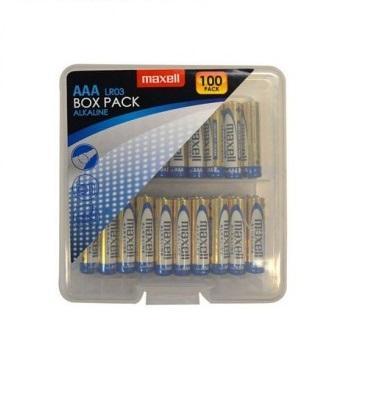Алкални батерии MAXELL LR03 AAA 10x10 бр / 100 бр. в PVC кутия