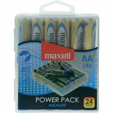 Алкални батерии MAXELL LR6 1,5V AA 24 бр. блистер PVC case