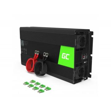 Инвертор GREEN CELL 24V 1500W /3000W Чиста синусоида