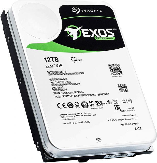 Хард диск SEAGATE Exos X16, 12TB, 256MB, SATA 6.0Gb/s, 7200rpm, ST12000NM001G
