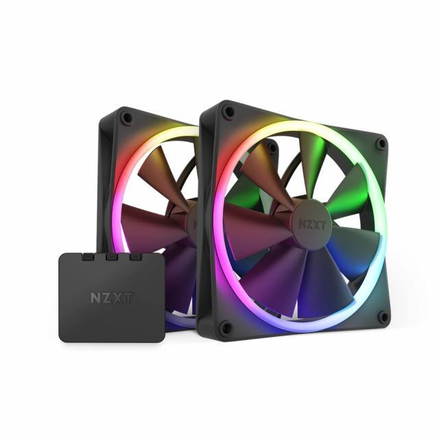 Комплект вентилатори NZXT F140 RGB Black 2 броя и NZXT RGB контролер