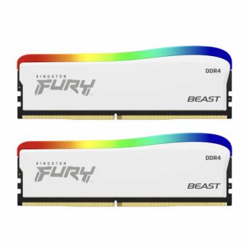 Памет Kingston FURY Beast White RGB 32GB(2x16GB) DDR4 PC4-28800 3600MHz CL18 KF436C18BWAK2/32