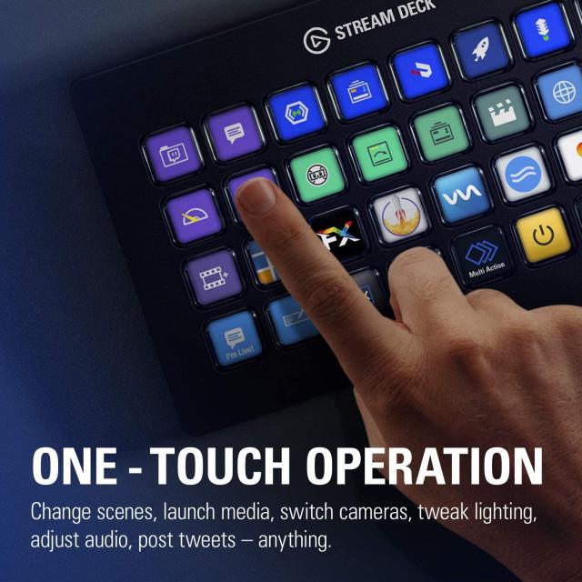 Контролер Elgato Stream Deck, 32 LCD бутона, черен