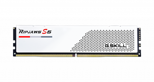 Памет G.SKILL Ripjaws S5 White, 32GB(2x16GB), DDR5, PC5-41600, 5200MHz, CL36, F5-5200J3636C16GX2-RS5W