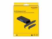 Карта за разширение на слотове Delock, PCI Express x4 към 1 x internal NVMe M.2 Key M, RGB LED, Low Profile