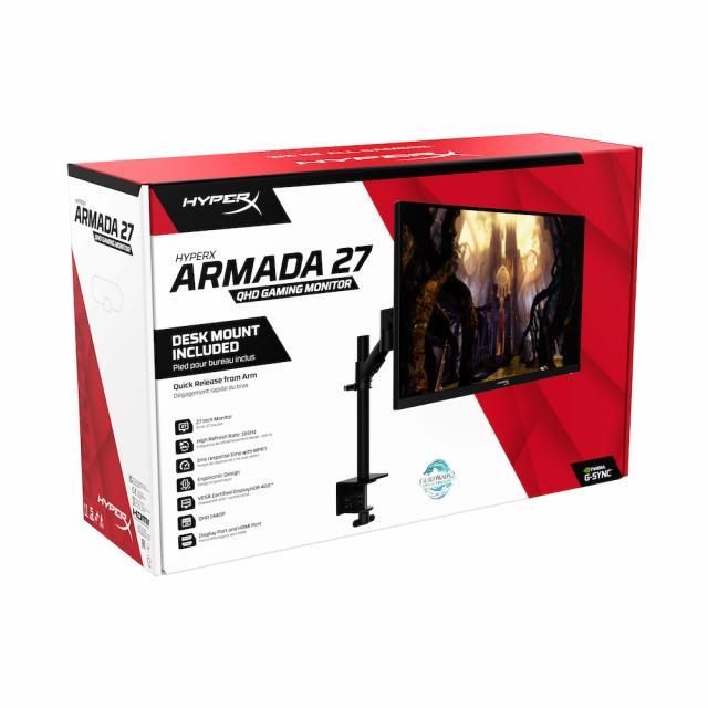 Монитор HyperX ARMADA 27 165Hz, IPS, 27 inch, Wide, QHD, HDMI, DP, Черен