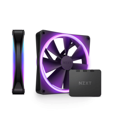 Комплект вентилатори NZXT F140 RGB Duo Black 2 бр, RGB Контролер