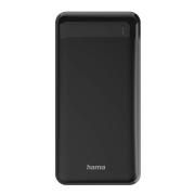 Външна батерия HAMA "Eco Power 20", 20000 mAh, Изходи: 1 x USB-C, 2 x USB-A, Черна