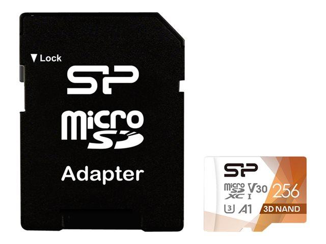 SILICON POWER memory card Superior Pro Micro SDXC 256GB UHS-I U3 V30 +adapter