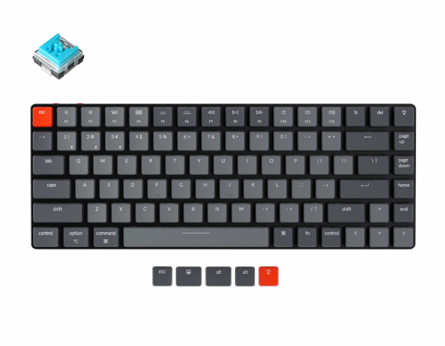 Геймърска Механична клавиатура Keychron K3 TKL HS Low Profile Keychron Optical Blue, White Backlight