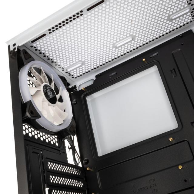 Кутия Kolink Observatory Lite Mesh RGB Mid-Tower, Бяла