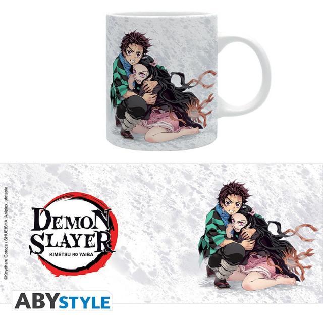Чаша ABYSTYLE DEMON SLAYER Tanjiro & Nezuko, Бял