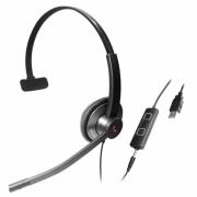 Слушалки с микрофон Addasound EPIC 501 Mono, UC, черни,USB, жак