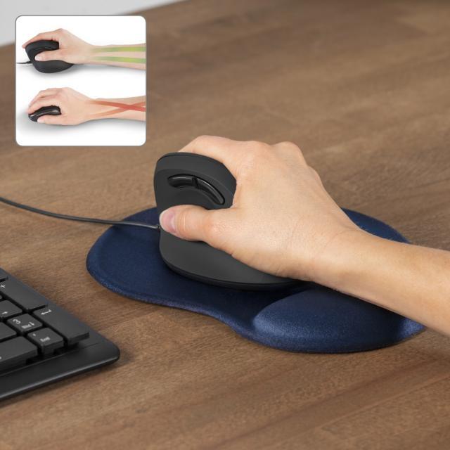 Пад за мишка HAMA Ergonomic, Текстил, Син