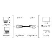 Кабел HAMA 200931, DVI мъжко - DVI мъжко, 1.5 м, Сив