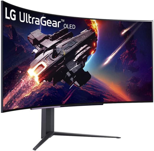 Монитор LG UltraGear 45GR95QE-B - 45 inch OLED Curved WQHD (3440 x 1440), 240Hz, 0.3ms, G-SYNC Compatible, FreeSync