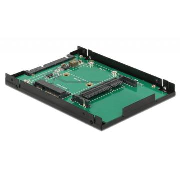 Конвертор DeLock, SATA 22 pin - 1 x mSATA / 1 x CFast, 2.5"