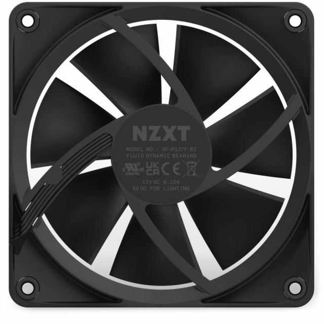 Вентилатор NZXT F120 RGB Черен