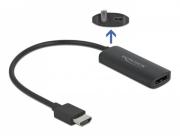 Адаптер Delock 63206, HDMI-A мъжко - DisplayPort женско, 4K 60 Hz, Черен