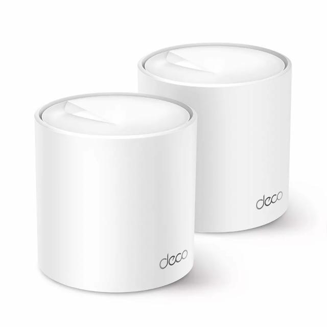 Безжичен рутер TP-Link Deco X50, 3x LAN/WAN, 2.4/5 GHz, 574 - 2402 Mbps, Gigabit, (2-pack)