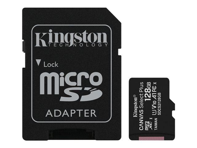 KINGSTON 128GB micSDXC Canvas Select Plus 100R A1 C10 Card ADP