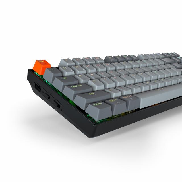 Геймърска Механична клавиатура Keychron K8 TKL Hot-Swappable Gateron Blue Switch RGB LED Plastic Frame