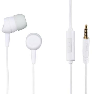 Слушалки с микрофон HAMA Kooky, 3.5 mm, In-Ear, Siri, Google Assistant, Бял