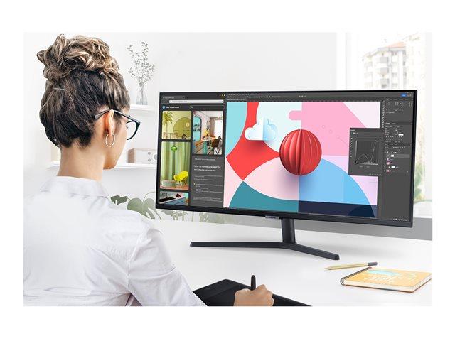 SAMSUNG S34C500 34inch 21:9 Wide 3440x1440 WQHD VA 5ms 100hz 2xHDMI 1xDP Freesync Tilt stand VESA 100x100 Black HDMI Cable in box