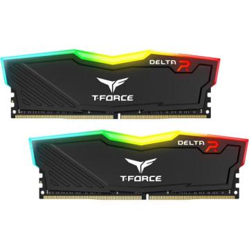 Памет Team Group T-Force Delta RGB Black DDR4 - 16GB (2x8GB) 3200MHz CL16-20-20-40 1.35V