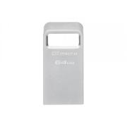 USB памет KINGSTON DataTraveler Micro, 64GB, USB-A 3.2 Gen 1, Сребрист