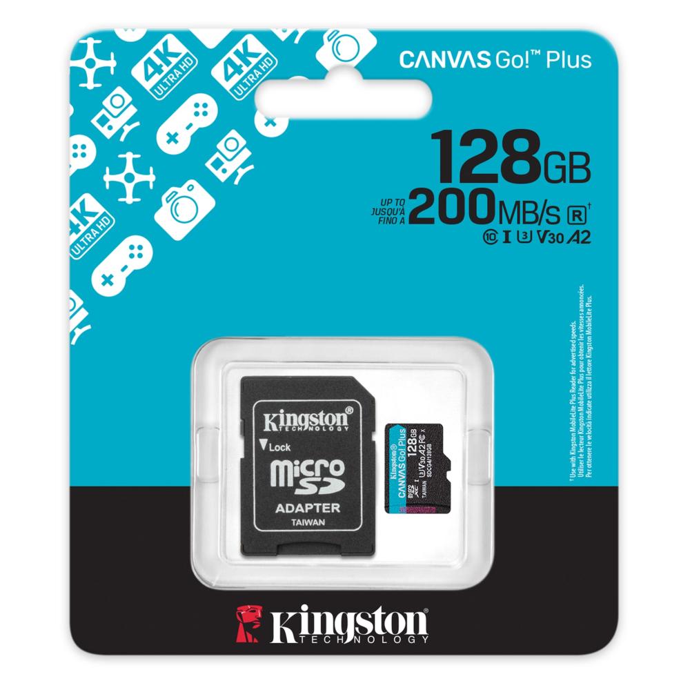 128GB SDMIC KINGST CANV GO+ G4