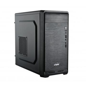 Кутия SPIRE SPT1413B + захранване 420W, Micro ATX / ITX, Черна