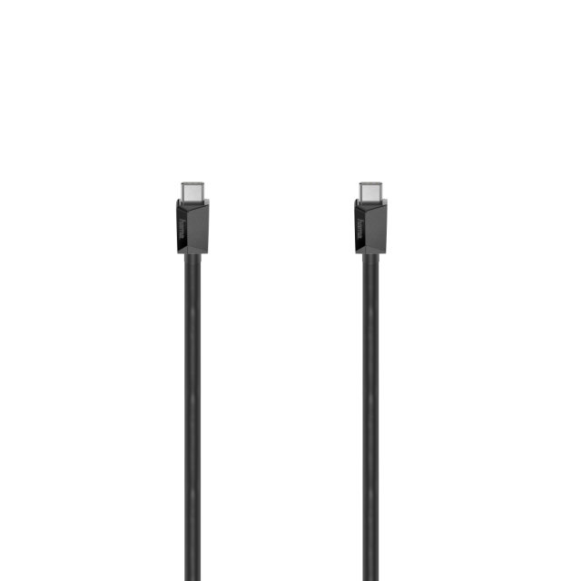 Кабел HAMA USB-C мъжко - USB-C мъжко, 0.75 м, 480Mb/s, USB 2.0, Черен