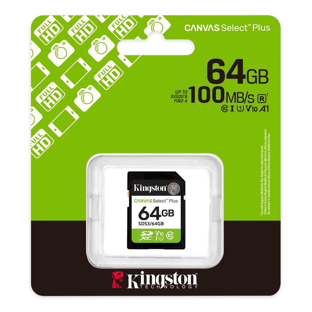 64G SD KINGST CANVAS SEL+ G3