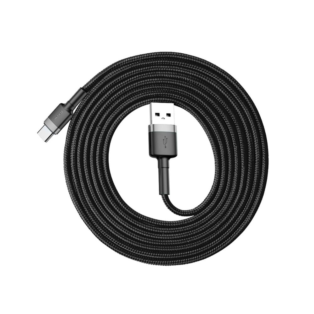 Кабел Baseus Cafule USB-A към USB-C, 2м, черен