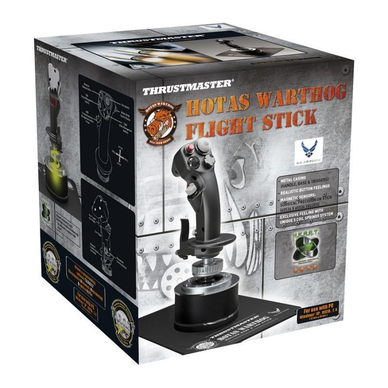 Жичен джойстик, авиосимулатор Thrustmaster HOTAS Warthog Flight Stick за PC, Черен