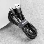 Кабел Baseus Cafule USB-A към USB-C 3A, 1м, черен