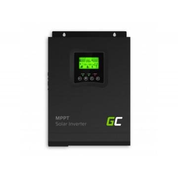 Соларен инвертор Off Grid конвертор с MPPT конролер и соларно зарядно 12VDC 230VAC 1000VA / 1000W чиста синусоида GREEN CELL