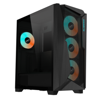 Кутия Gigabyte C301 Black, Tempered Glass, Mid-Tower, RGB Fusion 