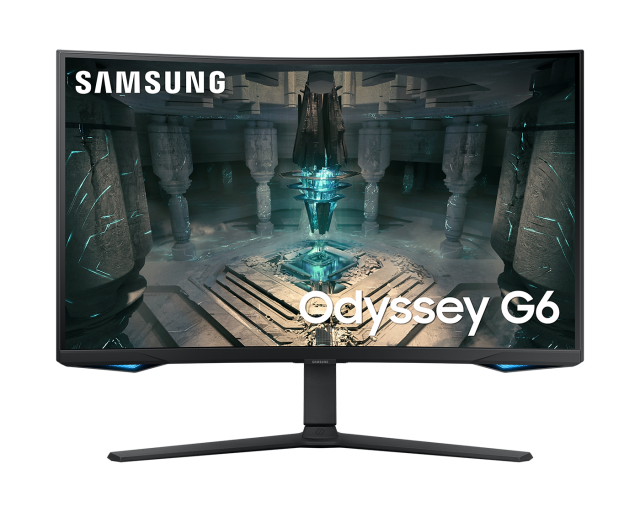 Монитор Samsung Odyssey G6 G650, 32" VA Curved, QHD 2560x1440 , 240Hz, 1 ms, AMD FreeSync, DP, HDMI, Черен