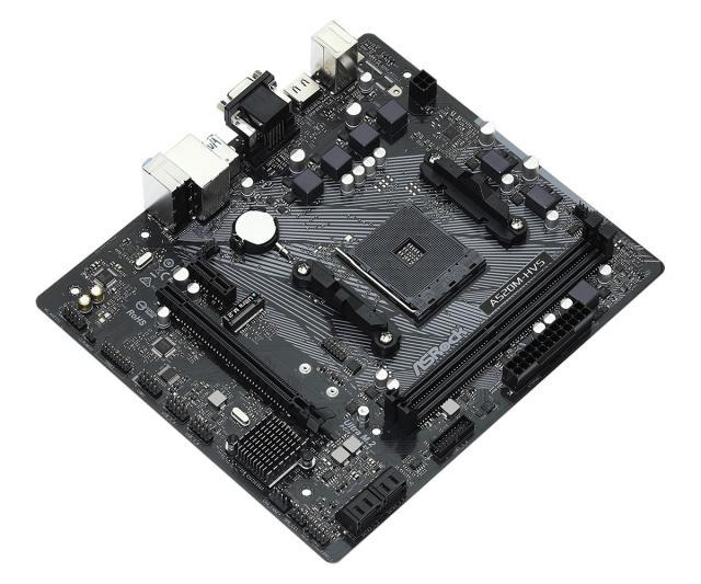 Дънна платка ASRock A520M-HVS, Socket AM4, mATX, 2xDDR4, M.2 NVMe