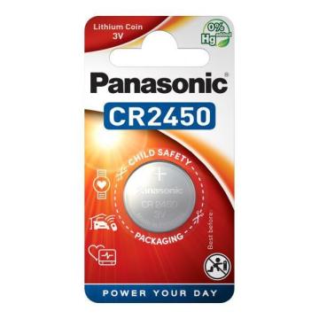 Бутонна батерия литиева PANASONIC CR2450, 3V,  1 бр. в блистер, цена за 1 бр.