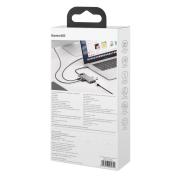 USB хъб Baseus Type-C 6 в 1 с 3х USB 3.0, 1х HDMI, 1х RJ45, 1х USB-C порта, сив